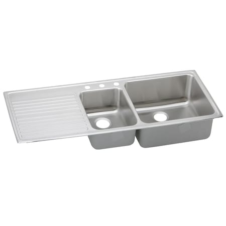 Elkay Lustertone Stainless Steel Double Bowl Top Mount Sink ILFGR5422R3